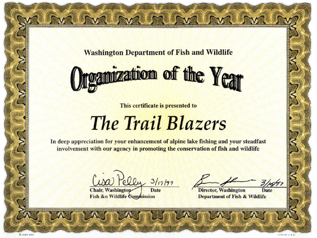 WDFW Organization of the Year