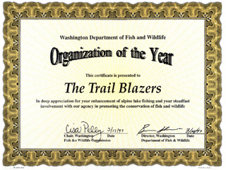 WDFW Organization of the Year 1997